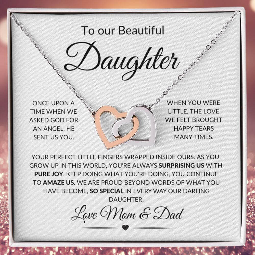 To Our Daughter Necklace From Mom and Dad | 1012