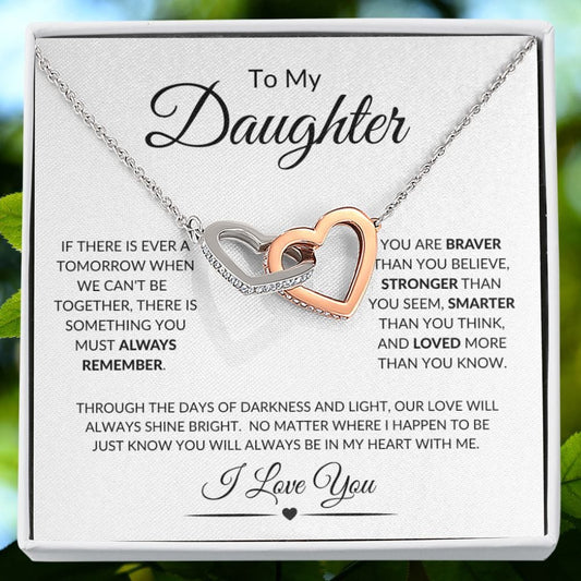 Daughter Necklace | To My Daughter from Mom or Dad |1001