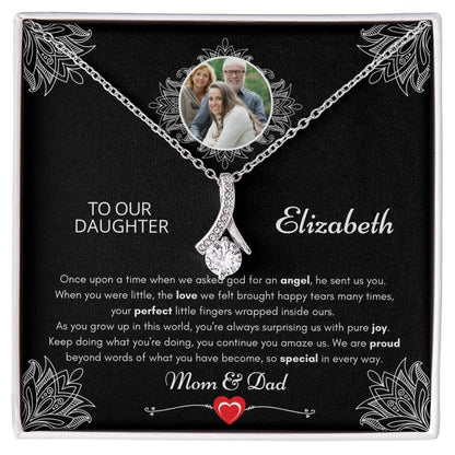 To Our Daughter Necklace From Mom And Dad | Personalized from Parents | 915
