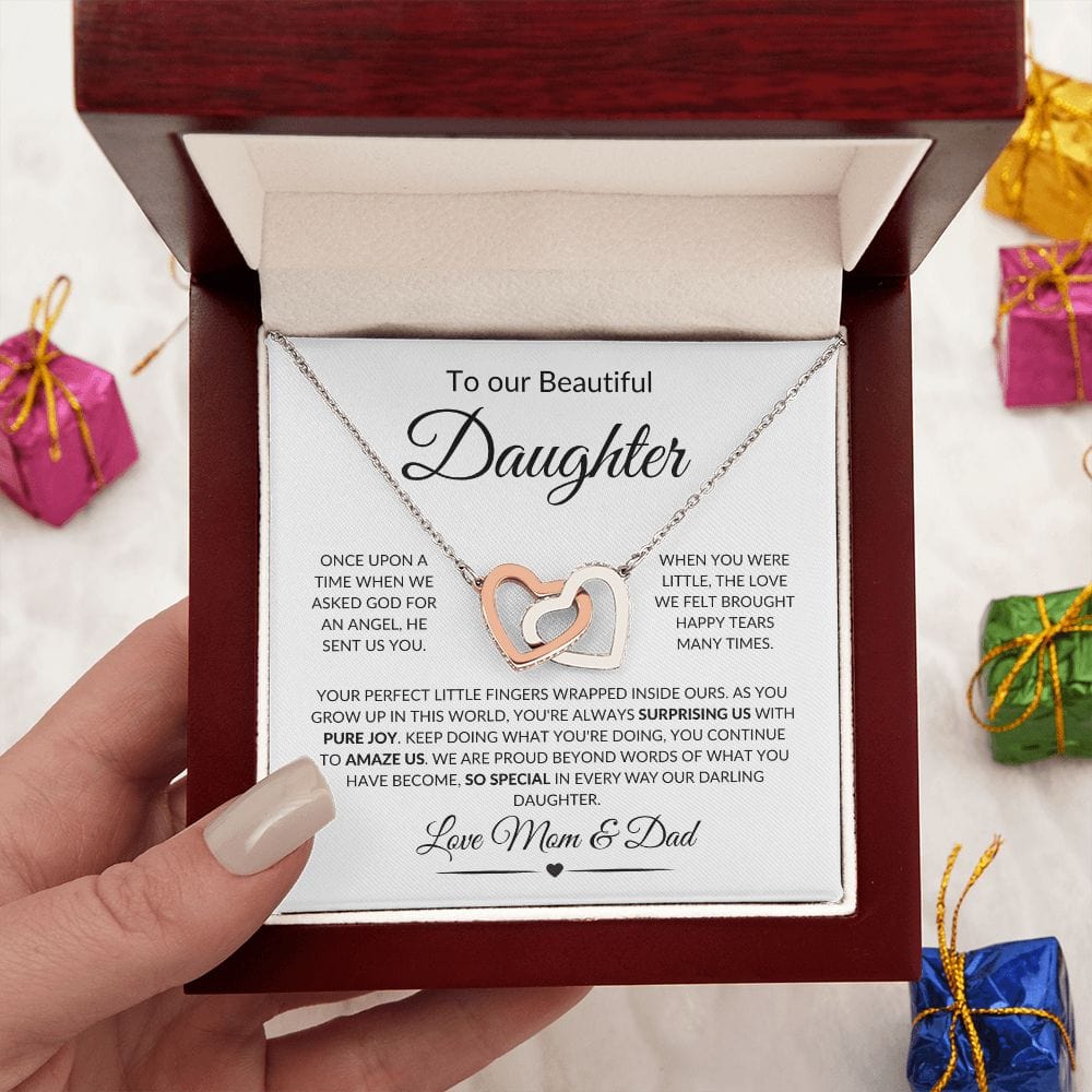 To Our Daughter Necklace From Mom and Dad | 1012