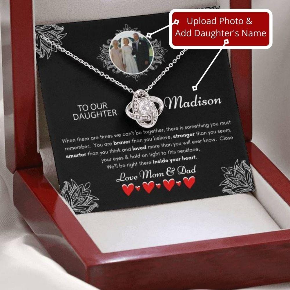 To Our Daughter Necklace From Mom and Dad | Personalized Gift | 914