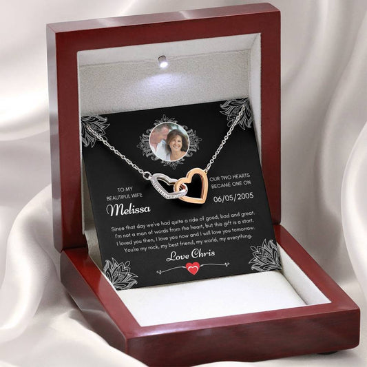 TO MY WIFE - Personalized Necklace Gift With Custom Message Card - Since That Day