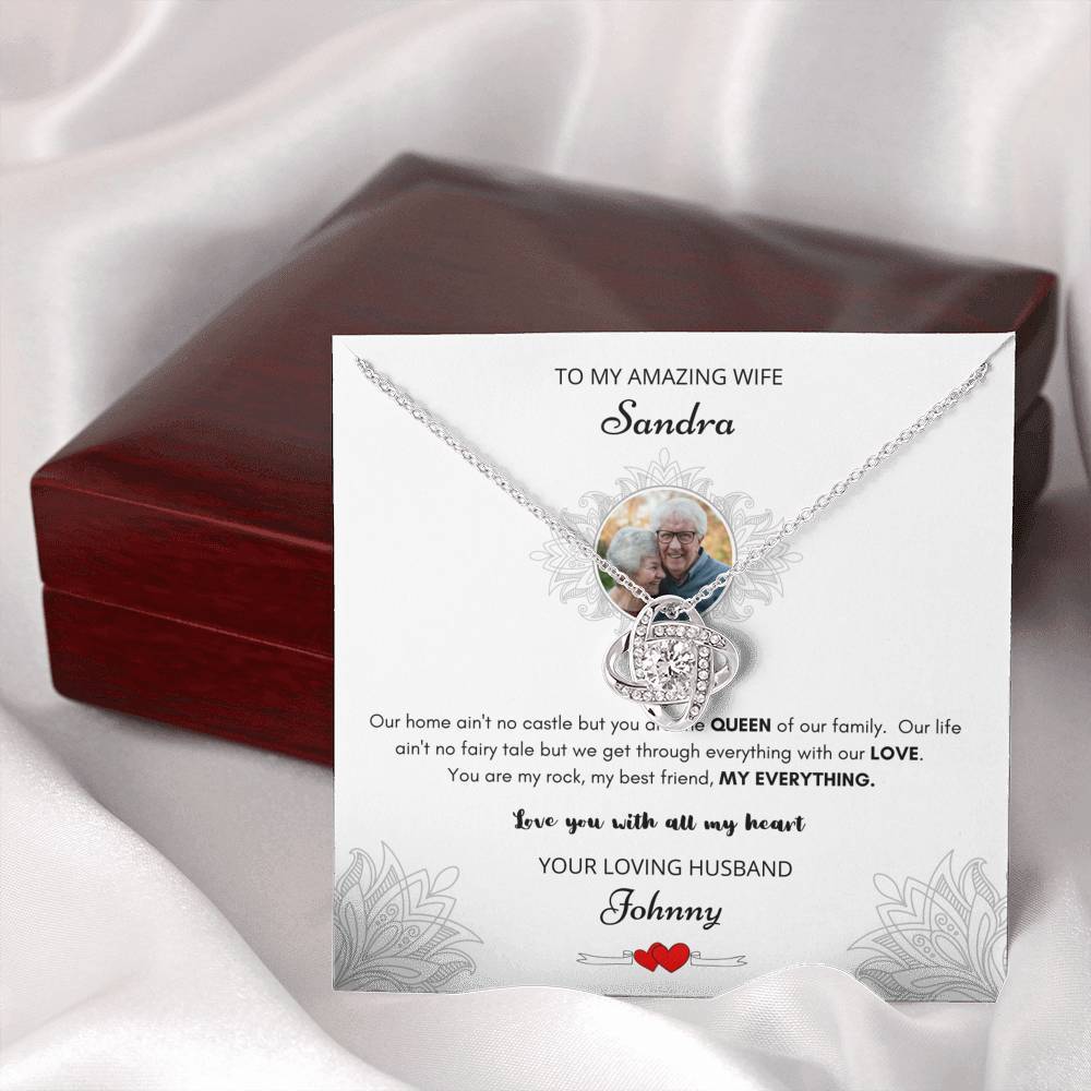Jewelry - TO MY WIFE - Our Home Ain't No Castle - Personalized Necklace Gift With Custom Message Card