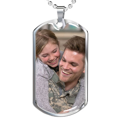 to my dad dog tag necklace personalized