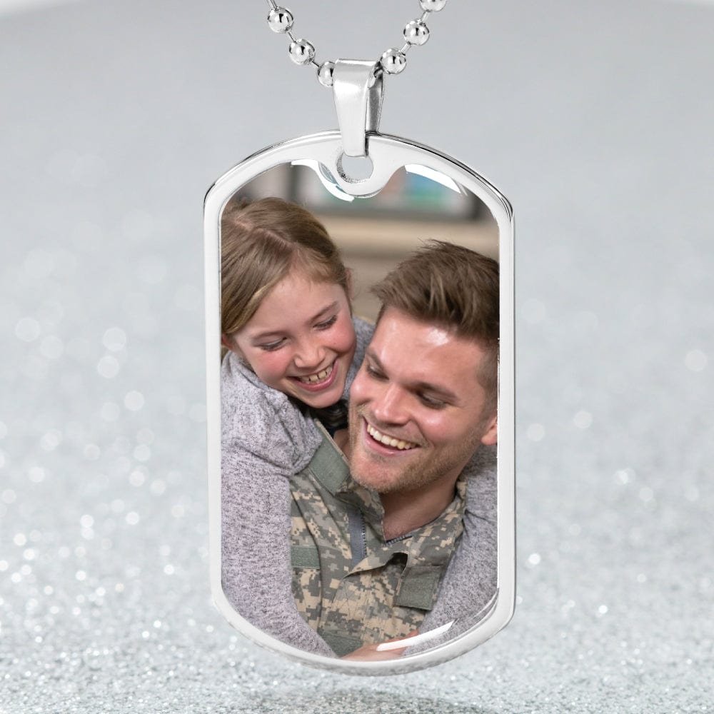 to my daddy dog tag necklace personalized