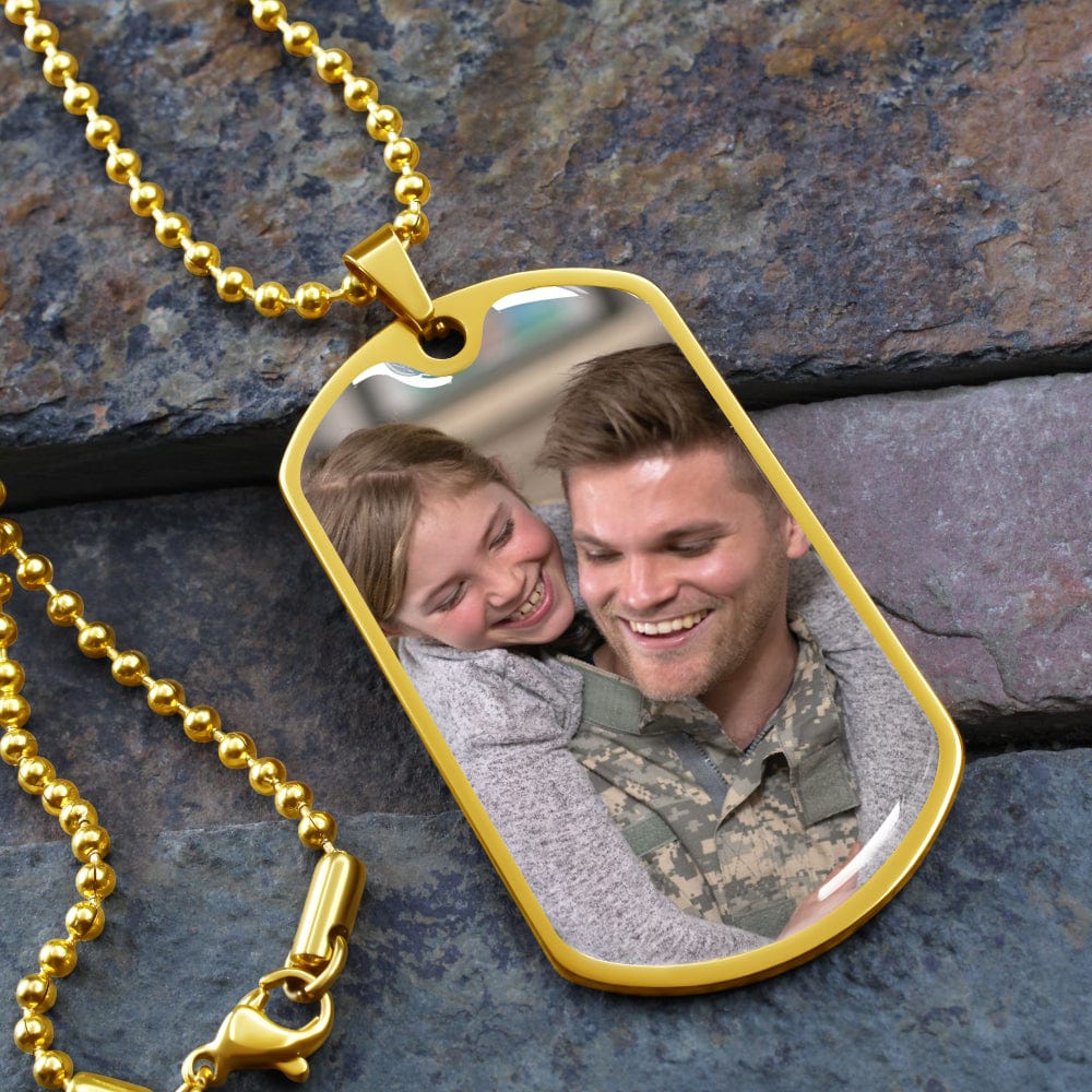 dog tag necklace to daddy