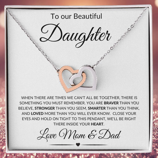 To Our Daughter Necklace From Mom and Dad | 1011